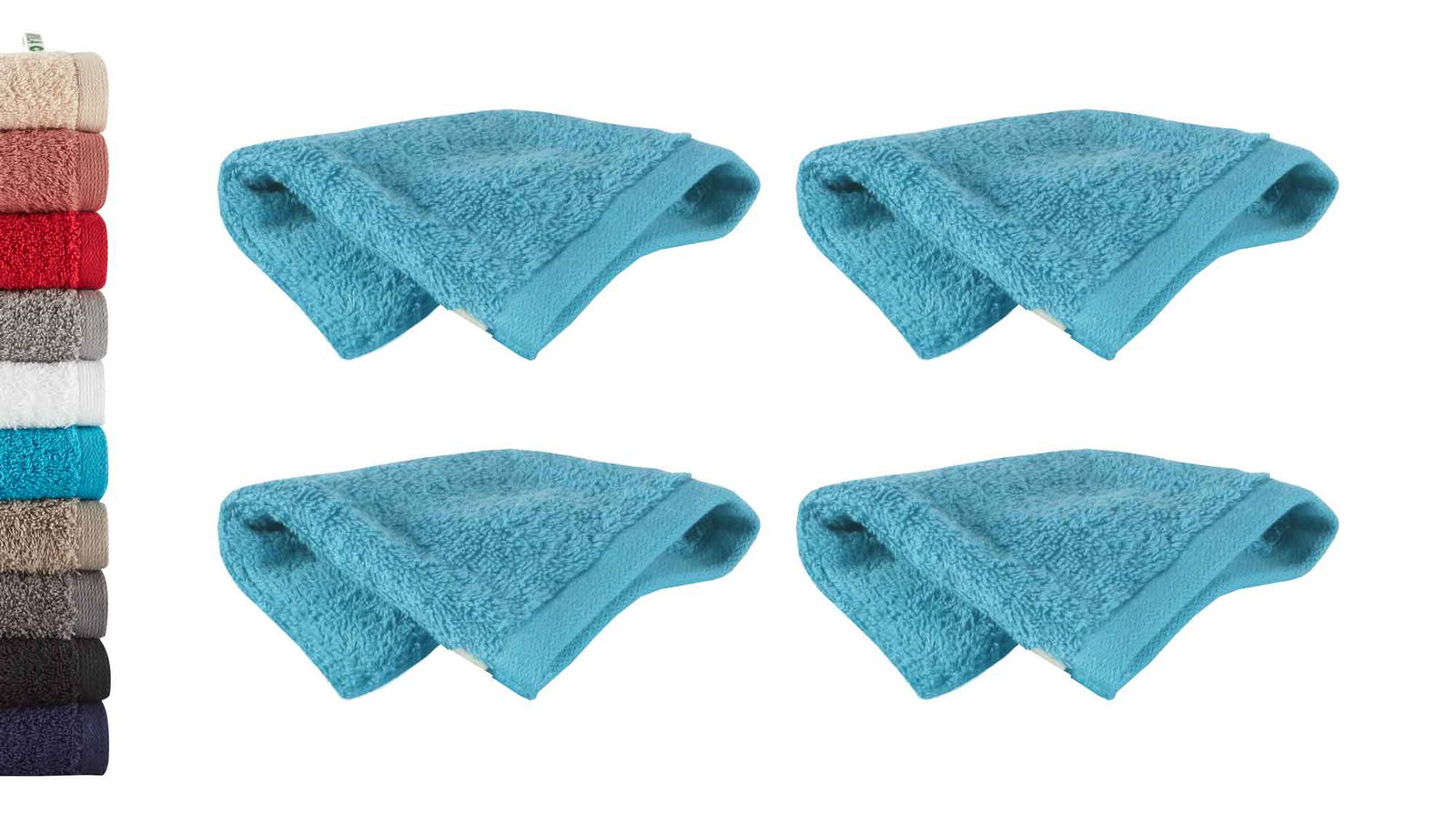 4er Set Waschhandschuhe Frottee »Montreal« 500 g/m² 100% Bio Baumwolle Made in Green 2020100-4er Türkis Frottee 4er_Set_Waschhandschuhe_Frottee_Montreal_500_g-m_100_Bio_Baumwolle_Made_in_Green_2020100-4er_-_Gardinenbox.de_-_-3677212 | Gardinenbox.de