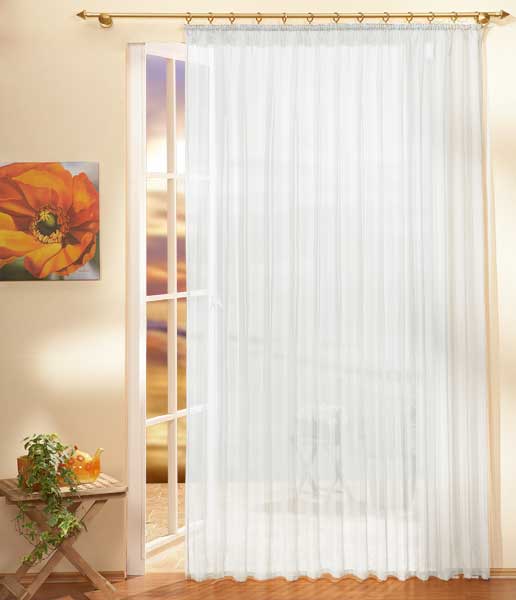 Gardinen Store Voile mit Kräuselband 610001
