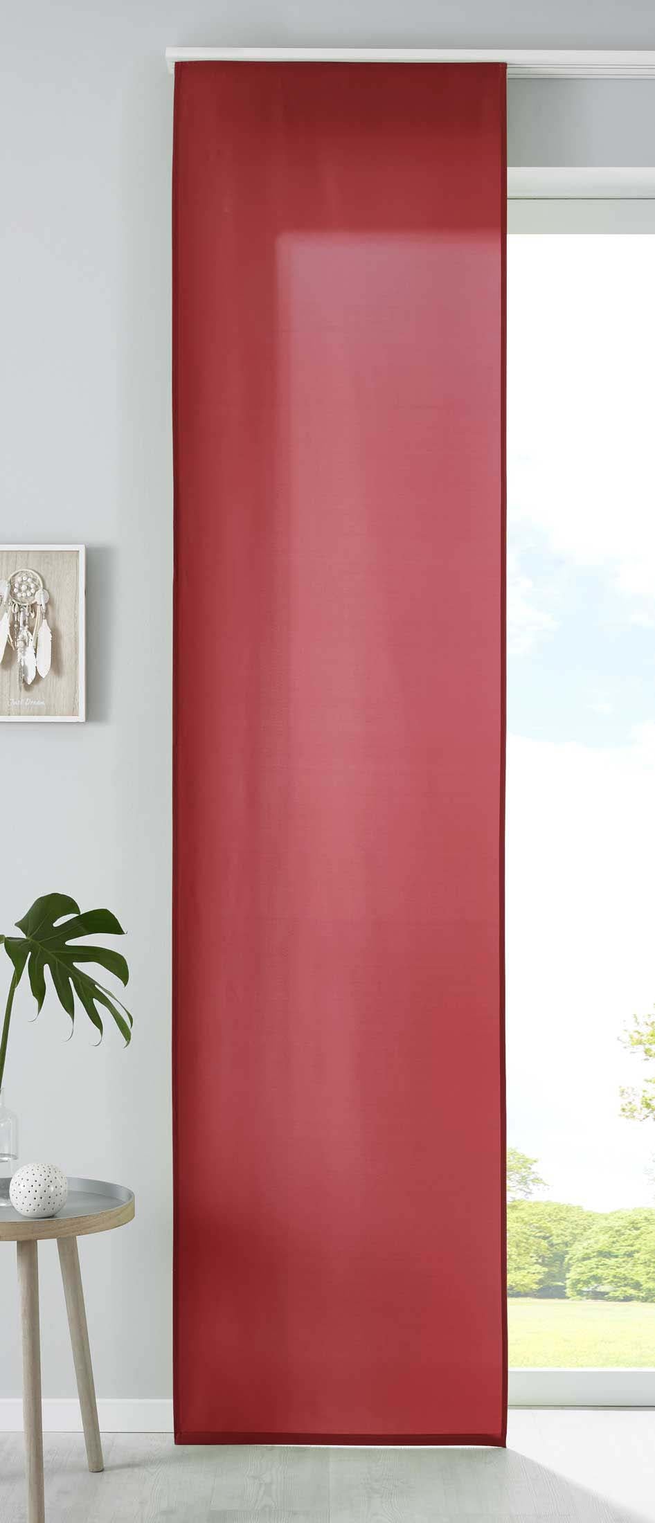 1er Set Schiebegardine Flächenvorhang Mikrofaser Vorhang Gardine Raumteiler Matt Paneelwagen Beschwerungsstange 85600N Bordeaux Schiebegardine 85600Nbordeaux_c1cd3a52-2502-4a21-a169-fc88247fe123 | Gardinenbox.de