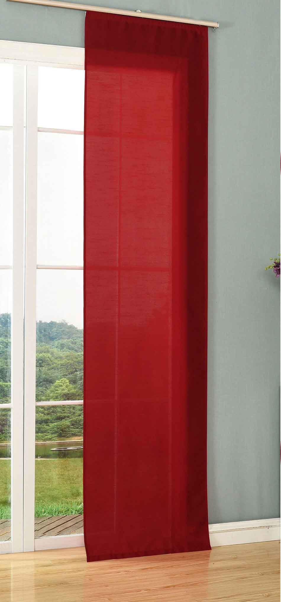 Schiebegardine Flächenvorhang Wildseide Optik Vorhang Gardine cm (Höhe x Breite) 85620 Bordeaux Schiebegardine 85620bordeaux | Gardinenbox.de