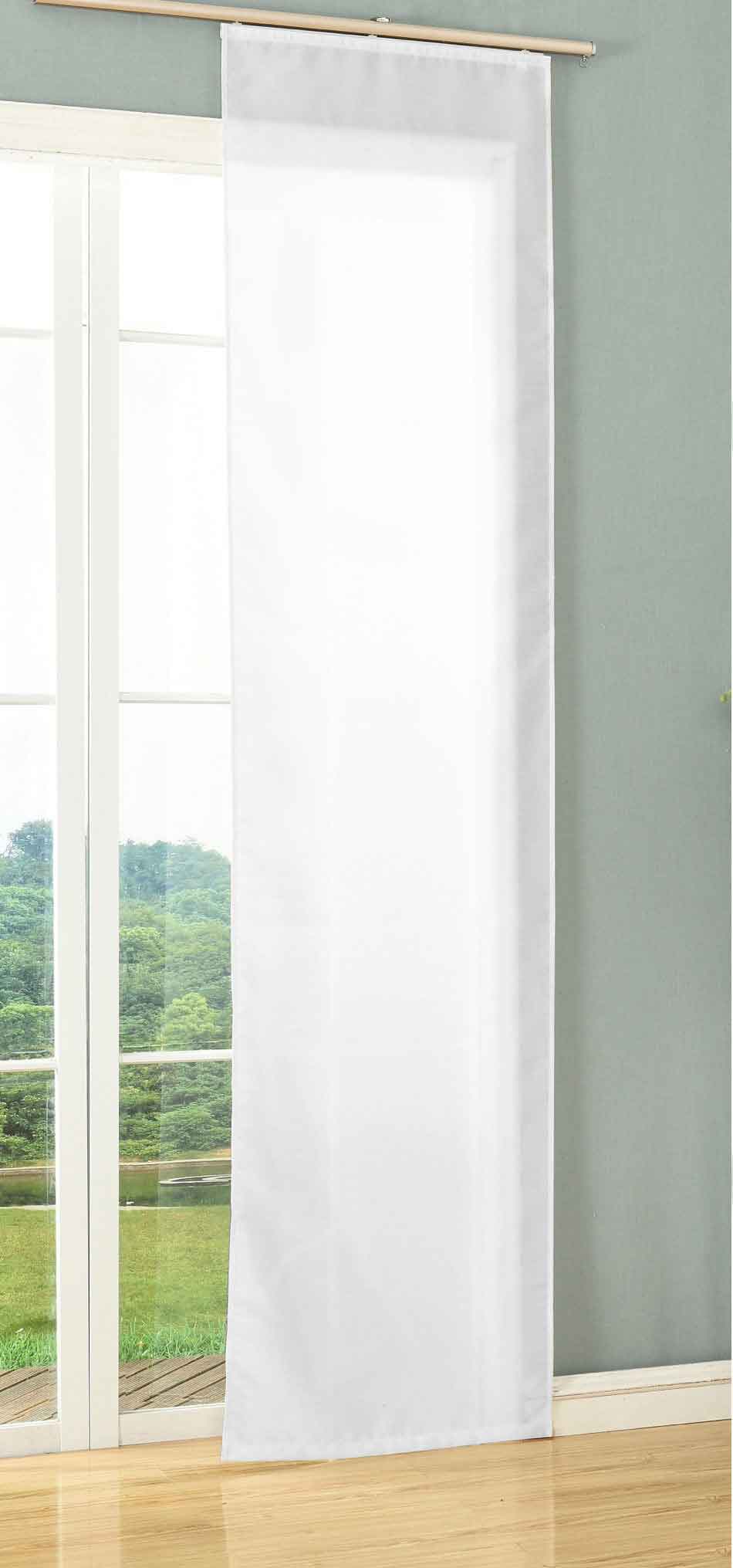 Schiebegardine Flächenvorhang Wildseide Optik Vorhang Gardine cm (Höhe x Breite) 85620 Weiß Schiebegardine 85620weiss | Gardinenbox.de