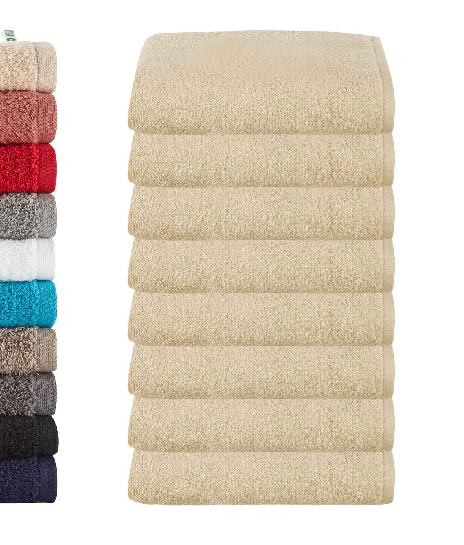 8er Set Handtücher Frottee »Montreal« 500 g/m² 100% Bio Baumwolle Made in Green 2020102-8 Beige Frottee 8er_Set_Handtucher_Frottee_Montreal_500_g-m_100_Bio_Baumwolle_Made_in_Green_2020102-8_-_Gardinenbox.de_-_-3677733 | Gardinenbox.de