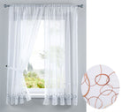 AURA Stickerei Gardinen Set 4 Tlg. Raffhalter Tunneldurchzug Gardinenband für Gardinenschienen 112230 Braun Scheibengardine AURA_Stickerei_Gardinen_Set_4_Tlg._Raffhalter_Tunneldurchzug_Gardinenband_fur_Gardinenschienen_112230_-_Gardinenbox.de_-_-3678269 | Gardinenbox.de