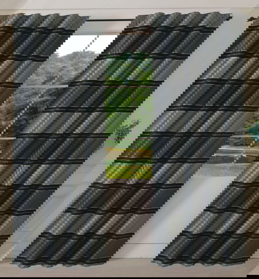 Deko Vorhang Schal Chenille Effekt Streifen verdeckte Schlaufen blickdicht lichtdurchlässig leicht glänzend (HxB) 204302 Schwarz Grau 2 Stück 245x140 Vorhang Deko_Vorhang_Schal_Chenille_Effekt_Streifen_verdeckte_Schlaufen_blickdicht_lichtdurchlassig_leicht_glanzend_HxB_204302_-_Gardinenbox.de_-_-3678900 | Gardinenbox.de