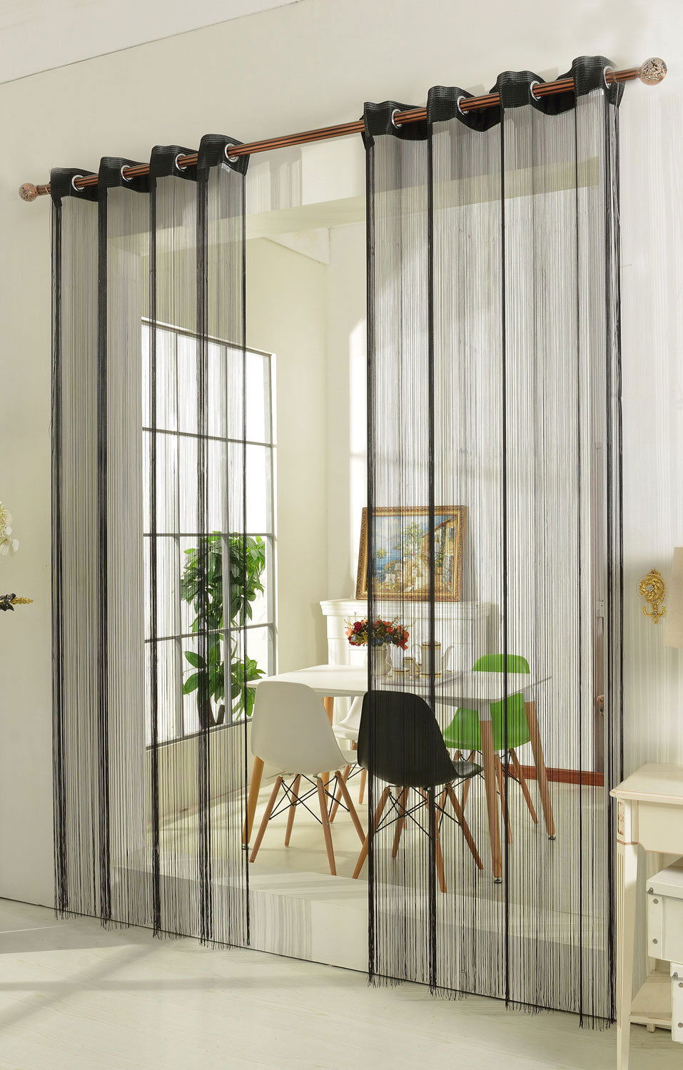 Fadengardine Fadenstore Vorhang mit Ösen Raumteiler 140 x 250 cm 20304 Schwarz Fadengardine Fadengardine_Fadenstore_Vorhang_mit_Osen_Raumteiler_140_x_250_cm_20304_-_Gardinenbox.de_-_-3679435 | Gardinenbox.de