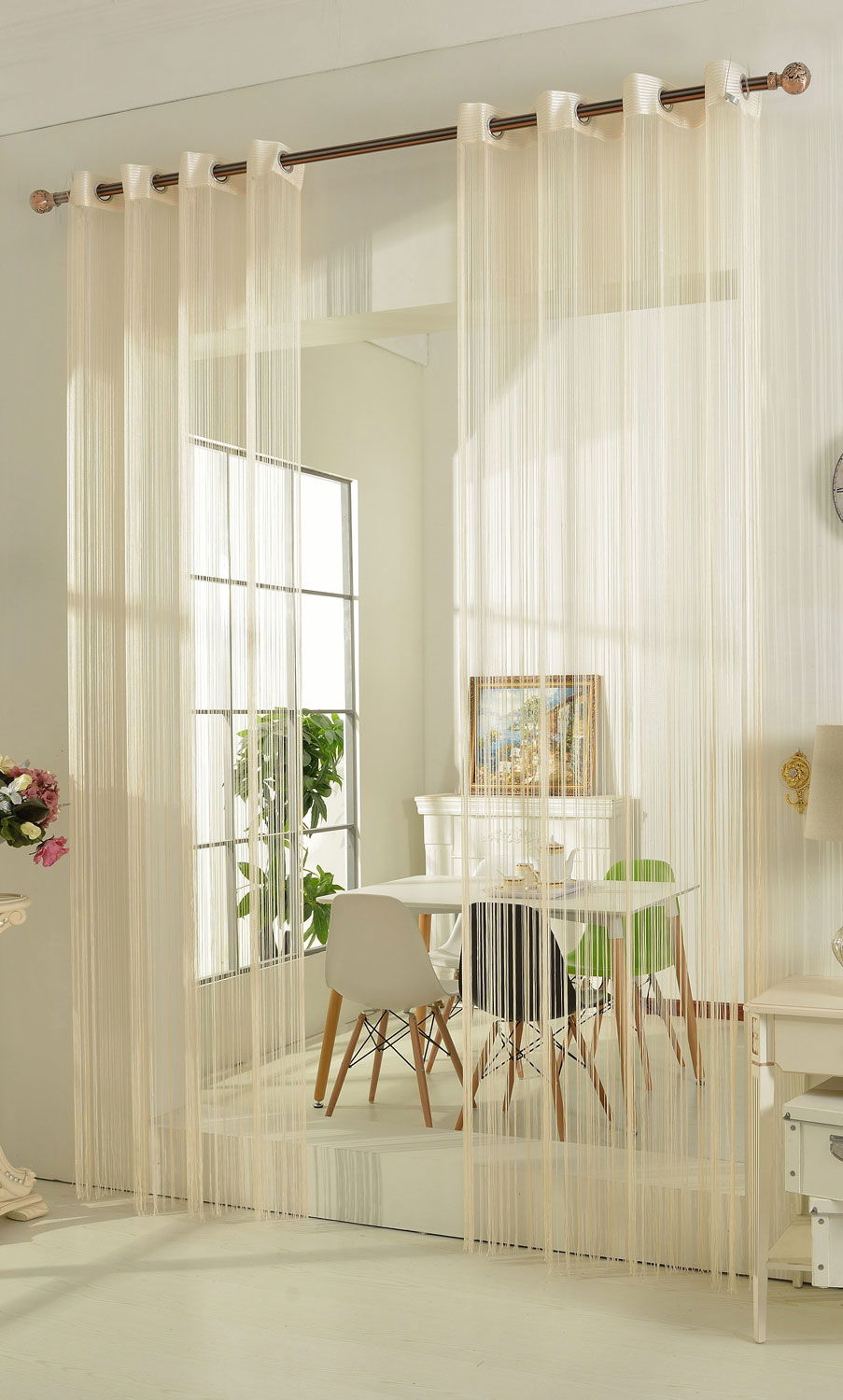 Fadengardine Fadenstore Vorhang mit Ösen Raumteiler 140 x 250 cm 20304 Creme Fadengardine Fadengardine_Fadenstore_Vorhang_mit_Osen_Raumteiler_140_x_250_cm_20304_-_Gardinenbox.de_-_-3679528 | Gardinenbox.de