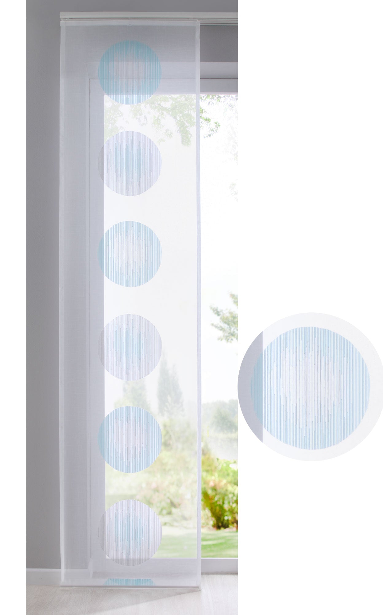 Flächenvorhang »Balikesir« Kreise Muster Schiebegardine Raumteiler Querlinien Wohnzimmer Kugel Ball 10000316 Hellblau Schiebegardine Flachenvorhang_Balikesir_Kreise_Muster_Schiebegardine_Raumteiler_Querlinien_Wohnzimmer_Kugel_Ball_10000316_-_Gardinenbox.de_-_-3680423 | Gardinenbox.de