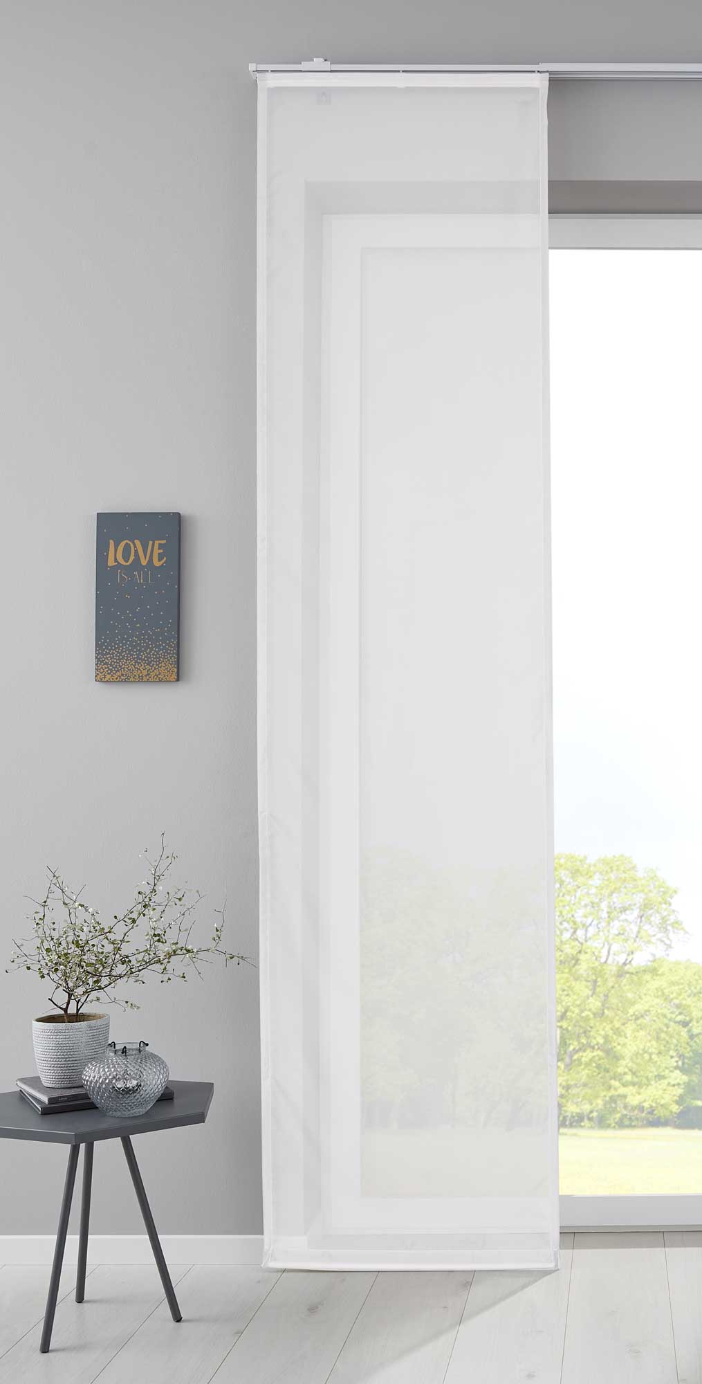 Flächenvorhang »Erzurum« Gaze Gewebe Gitterstruktur Schiebegardine Raumteiler Wohnzimmer 202081 Weiß Schiebegardine Flachenvorhang_Erzurum_Gaze_Gewebe_Gitterstruktur_Schiebegardine_Raumteiler_Wohnzimmer_202081_-_Gardinenbox.de_-_-3680575 | Gardinenbox.de