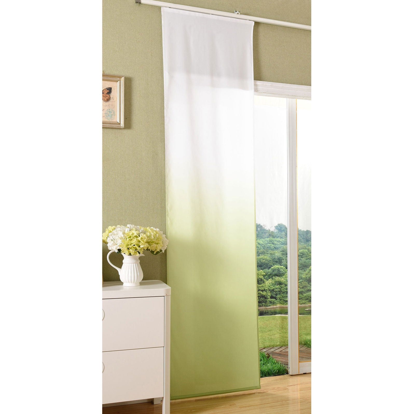 Flächenvorhang blickdicht Farbverlauf mit Paneelwagen und Beschwerungsstange Microsatin Microfaser 85425 Apfelgrün Schiebegardine Flachenvorhang_blickdicht_Farbverlauf_mit_Paneelwagen_und_Beschwerungsstange_Microsatin_Microfaser_85425_-_Gardinenbox.de_-_-3679605 | Gardinenbox.de