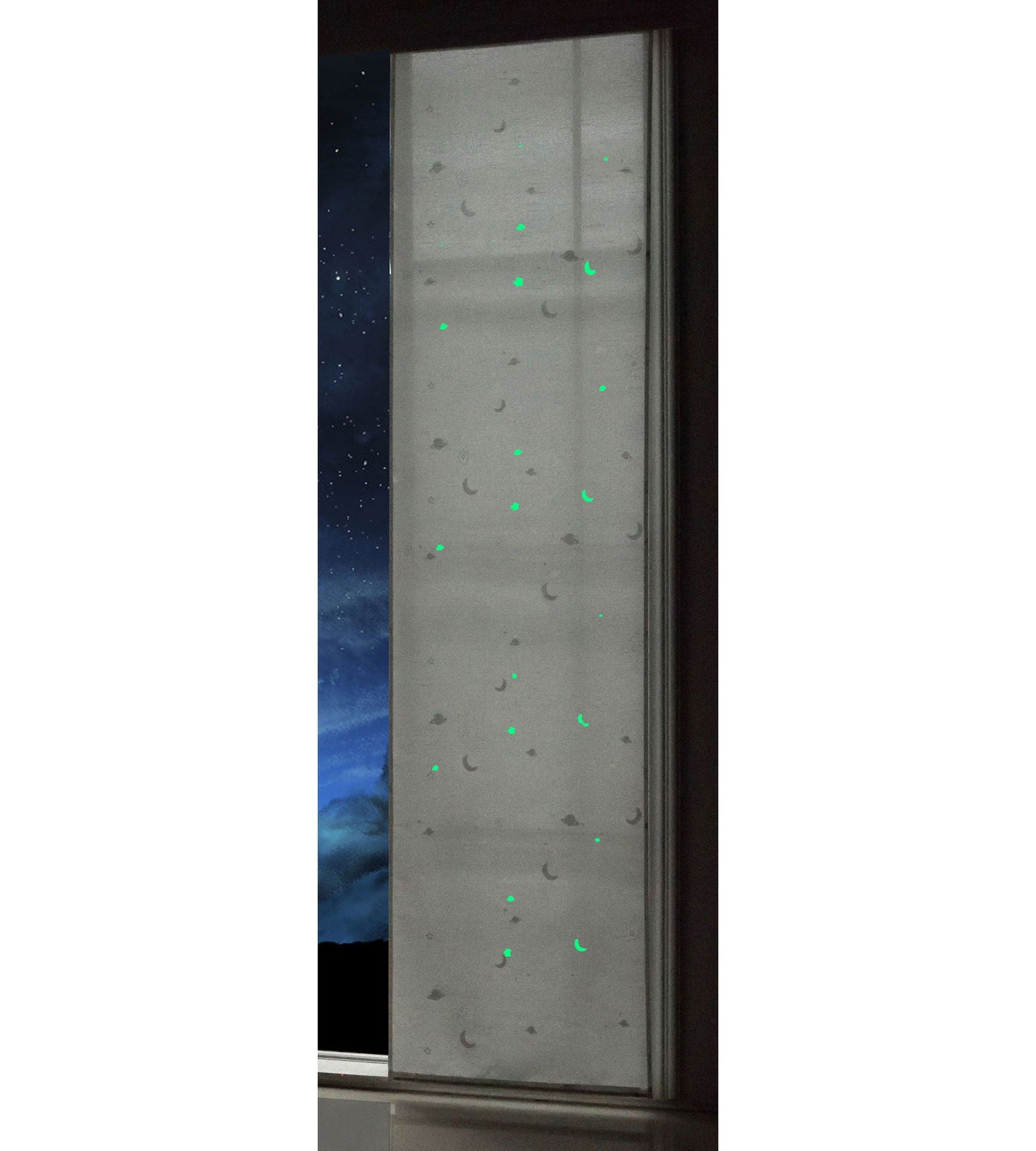 Flächenvorhang blickdicht Motiv Sterne Monde fluoreszierend Kinder Kids Paneelwagen (Höhe x Breite cm) 80495 Weiß 1 Stück 245x60 Schiebegardine Flachenvorhang_blickdicht_Motiv_Sterne_Monde_fluoreszierend_Kinder_Kids_Paneelwagen_Hohe_x_Breite_cm_80495_-_Gardinenbox.de_-_-3679807 | Gardinenbox.de