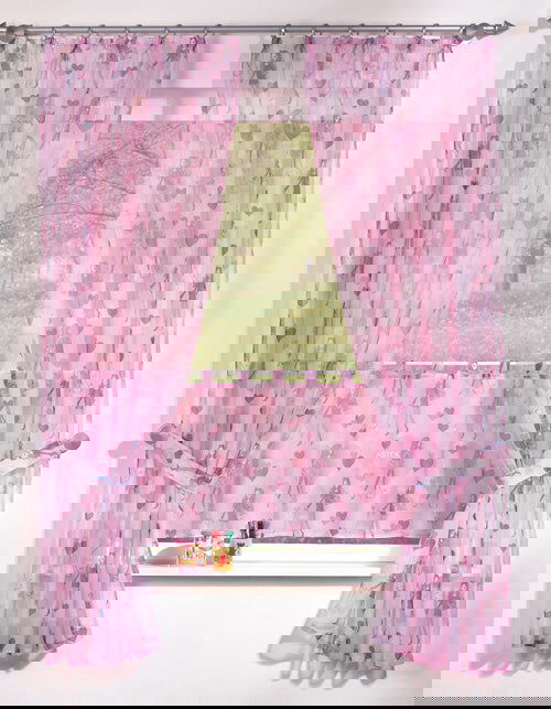 GIRL Trendy Pink 5 Tlg. Gardinen Set, transparent 18002 Scheibengardine GIRL_Trendy_Pink_5_Tlg._Gardinen_Set_transparent_18002_-_Gardinenbox.de_-_-3684240 | Gardinenbox.de