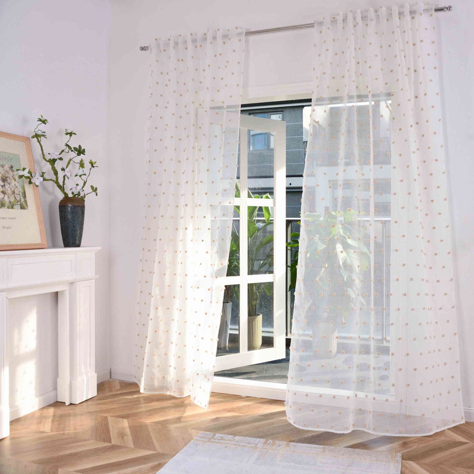 Gardine HxB 245x140 cm Natur Taupe Pompom »VALENCIA« Multiband Aufhängung Scherli Transparent Leinen-Optik 2023470 Gardinenschal Gardine_HxB_245x145_cm_Natur_Taupe_Pompom_VALENCIA_Multiband_Aufhangung_Scherli_Transparent_Leinen-Optik_2023470_-_Gardinenbox.de_-_-3681383 | Gardinenbox.de