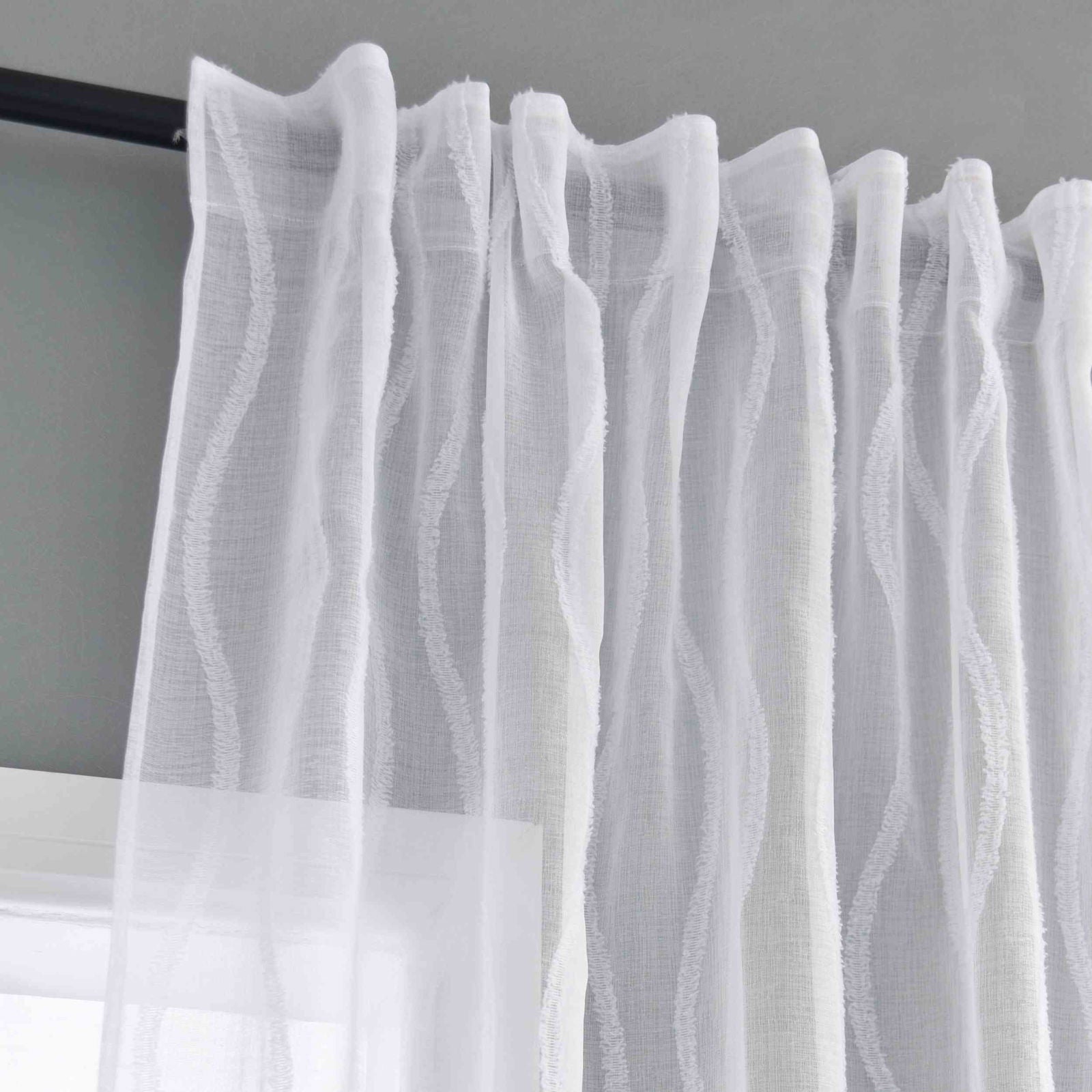 Gardine HxB 245x145 cm Natur Waves »VALENCIA« Multiband Aufhängung Scherli Transparent Leinen-Optik 2023420 - Gardinenbox.de - 