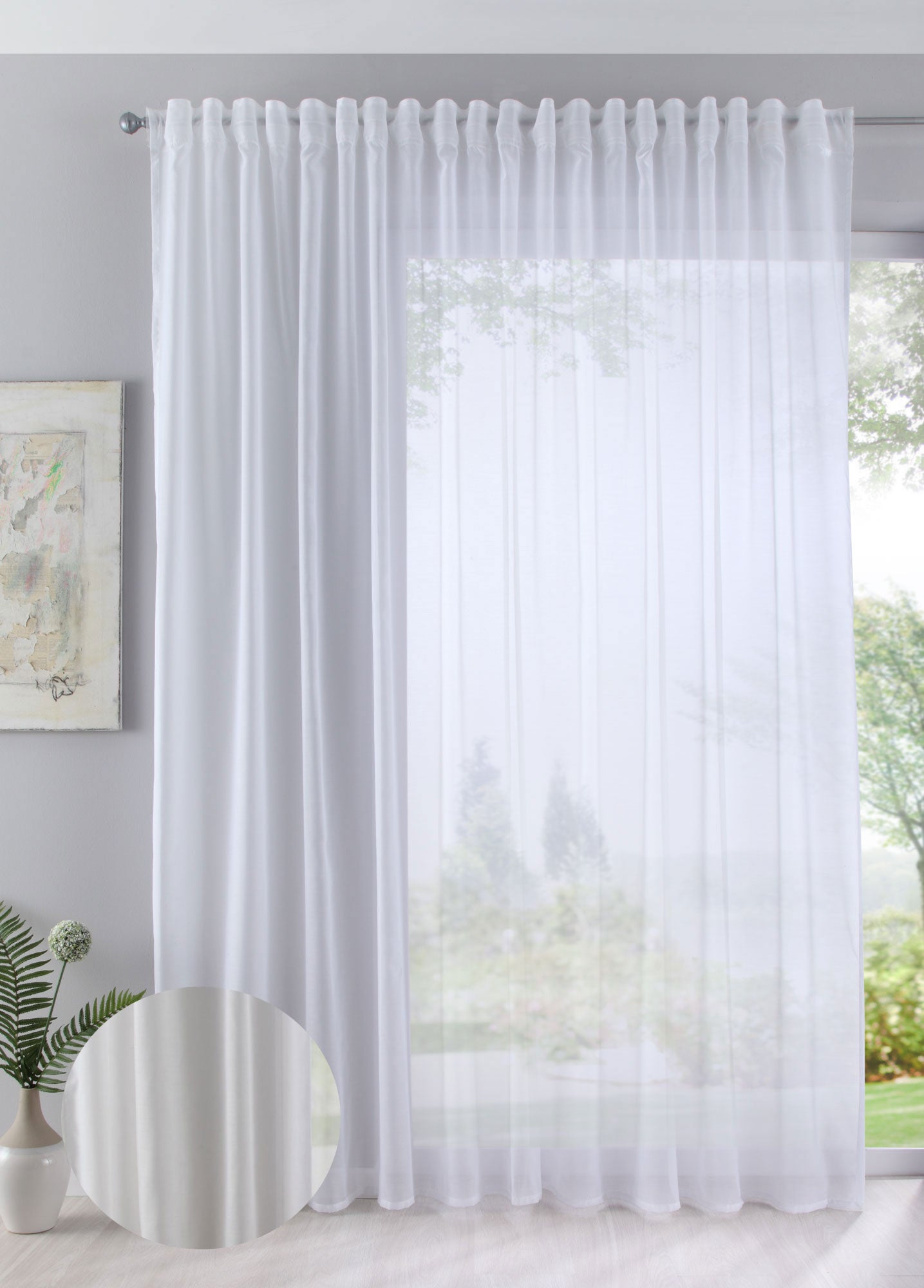 Gardinenstore »Batist« – Schlaufen, transparent, Kräuselband –