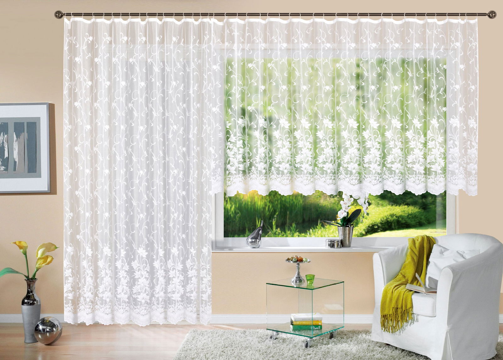 Gardinenstore »Koblenz« mit Kräuselband – Jacquard, Ranken –