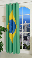 Gardine Vorhang Ösenschal  Flagge  Fußball Fan Flag Banner Landesfarben 20360 - Gardinenbox.de - 