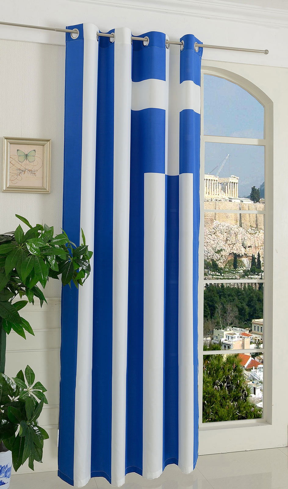 Gardine Vorhang Ösenschal  Flagge  Fußball Fan Flag Banner Landesfarben 20360 - Gardinenbox.de - 