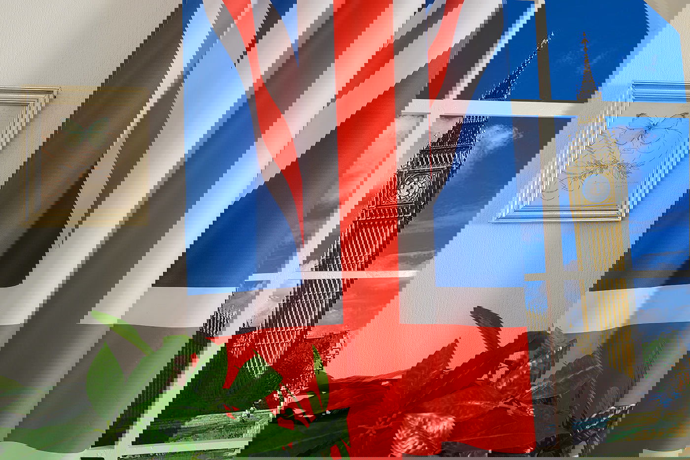 Gardine Vorhang Ösenschal  Flagge  Fußball Fan Flag Banner Landesfarben 20360 - Gardinenbox.de - 