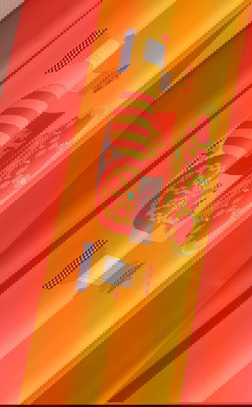 Gardine Vorhang Ösenschal  Flagge  Fußball Fan Flag Banner Landesfarben 20360 - Gardinenbox.de - 