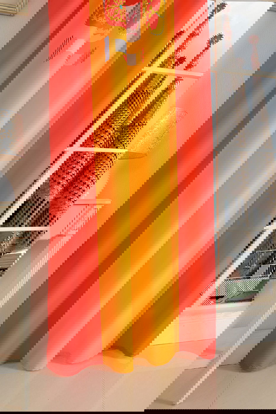 Gardine Vorhang Ösenschal  Flagge  Fußball Fan Flag Banner Landesfarben 20360 - Gardinenbox.de - 