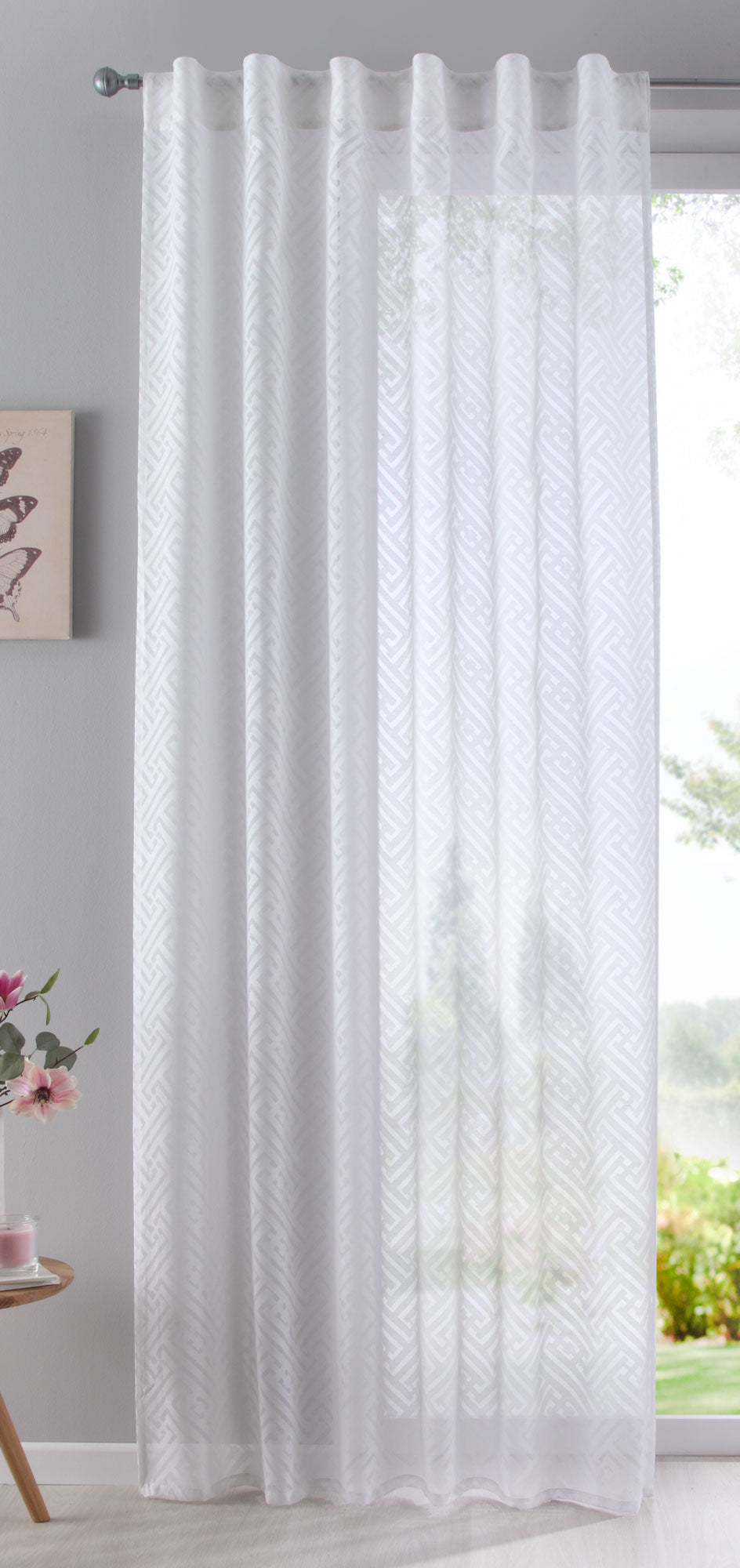 Gardine Vorhang Schal verdeckte Schlaufen Ausbrenner Qulität modern mit abstraktem Muster 63000 Weiß Vorhang Gardine_Vorhang_Schal_verdeckte_Schlaufen_Ausbrenner_Qulitat_modern_mit_abstraktem_Muster_63000_-_Gardinenbox.de_-_-3683547 | Gardinenbox.de