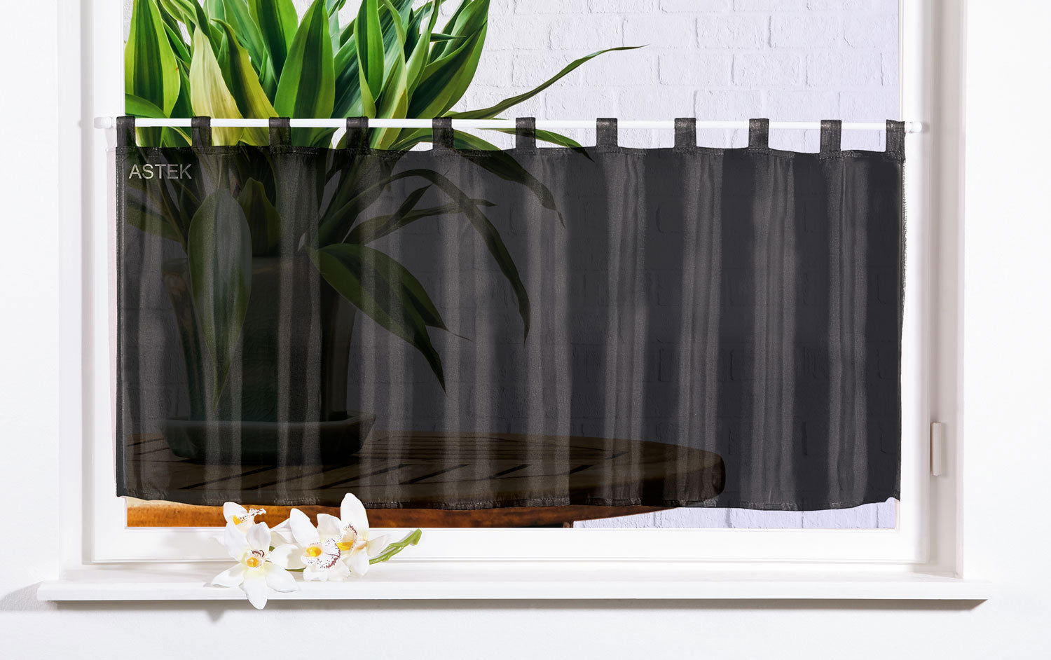 Gardinenbox Scheibengardine UNI Voile 61070 Schwarz Scheibengardine Gardinenbox_Scheibengardine_UNI_Voile_61070_-_Gardinenbox.de_-_-3683947 | Gardinenbox.de