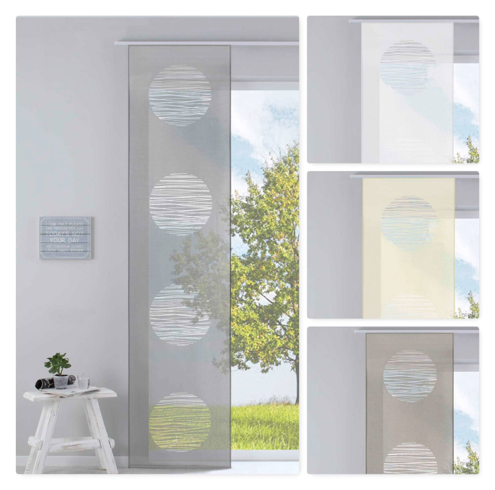 Moderner Flächenvorhang Raumtrenner Schiebegardine »Kreis« aus hochwertigem Ausbrenner-Stoff mit Paneelwagen Beschwerungsstange 85612 Schiebegardine Moderner_Flachenvorhang_Raumtrenner_Schiebegardine_Kreis_aus_hochwertigem_Ausbrenner-Stoff_mit_Paneelwagen_Beschwerungsstange_85612_-_Gardinenbox.de_-_-3686700 | Gardinenbox.de