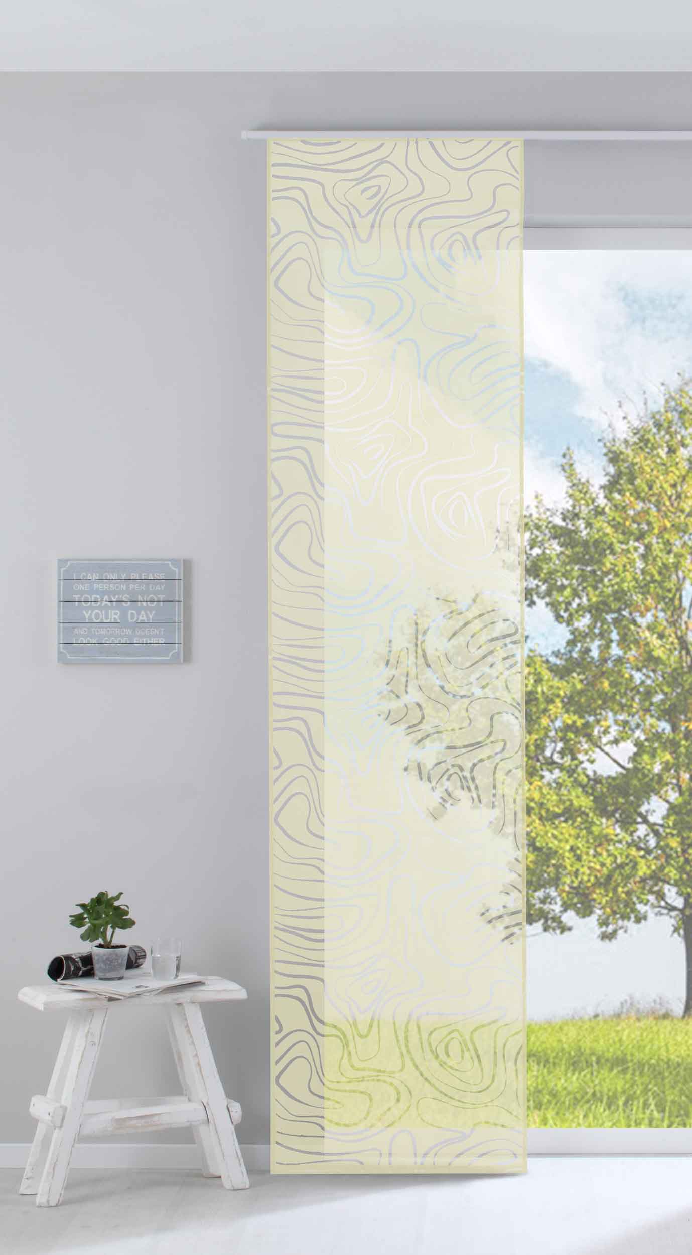 Moderner Flächenvorhang Raumtrenner Schiebegardine »Regio« aus hochwertigem Ausbrenner-Stoff mit Paneelwagen Beschwerungsstange 85614 Creme Schiebegardine Moderner_Flachenvorhang_Raumtrenner_Schiebegardine_Regio_aus_hochwertigem_Ausbrenner-Stoff_mit_Paneelwagen_Beschwerungsstange_85614_-_Gardinenbox.de_-_-3686774 | Gardinenbox.de