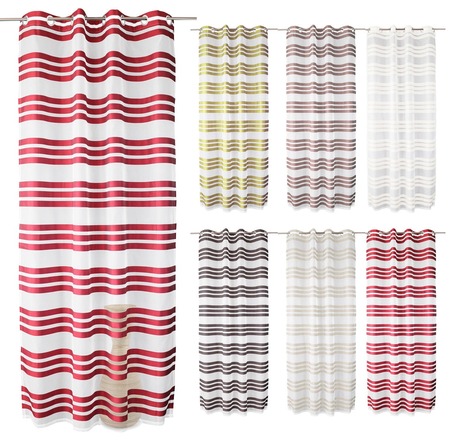 Ösen Schal transparent Organza Gardine mit Querstreifen 89133 Gardinenschal Osen_Schal_transparent_Organza_Gardine_mit_Querstreifen_89133_-_Gardinenbox.de_-_-3687136 | Gardinenbox.de