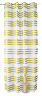 Ösen Schal transparent Organza Gardine mit Querstreifen 89133 - Gardinenbox.de - 