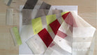 Ösen Schal transparent Organza Gardine mit Querstreifen 89133 - Gardinenbox.de - 