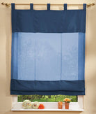 Raffrollo, 170x120cm Voile mit Taftbordüre 20312 Dunkelblau Raffrollo Raffrollo_170x120cm_Voille_mit_Taftbordure_20312_-_Gardinenbox.de_-_-3688158 | Gardinenbox.de