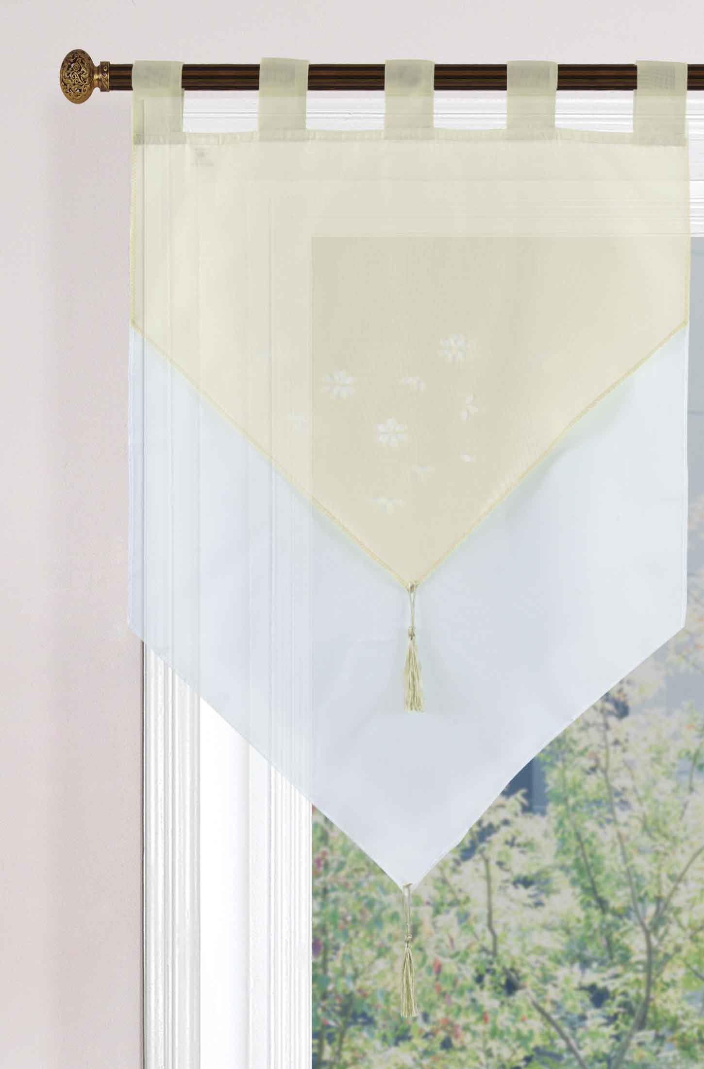 Scheibengardine »GERA« Zweilagig Voile Schlaufen Scheibenhänger Panneaux 2023710 Creme Scheibengardine Scheibengardine_GERA_Zweilagig_Voile_Schlaufen_Scheibenhanger_Panneaux_2023710_-_Gardinenbox.de_-_-3689691 | Gardinenbox.de