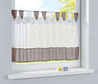 Scheibengardine Voile Gardine Ösen mit Bordüre Vorhang Küche Gardinenstange  (HxB)  610710 - Gardinenbox.de - 