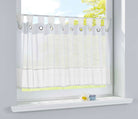 Scheibengardine Voile Gardine Ösen mit Bordüre Vorhang Küche Gardinenstange  (HxB)  610710 - Gardinenbox.de - 