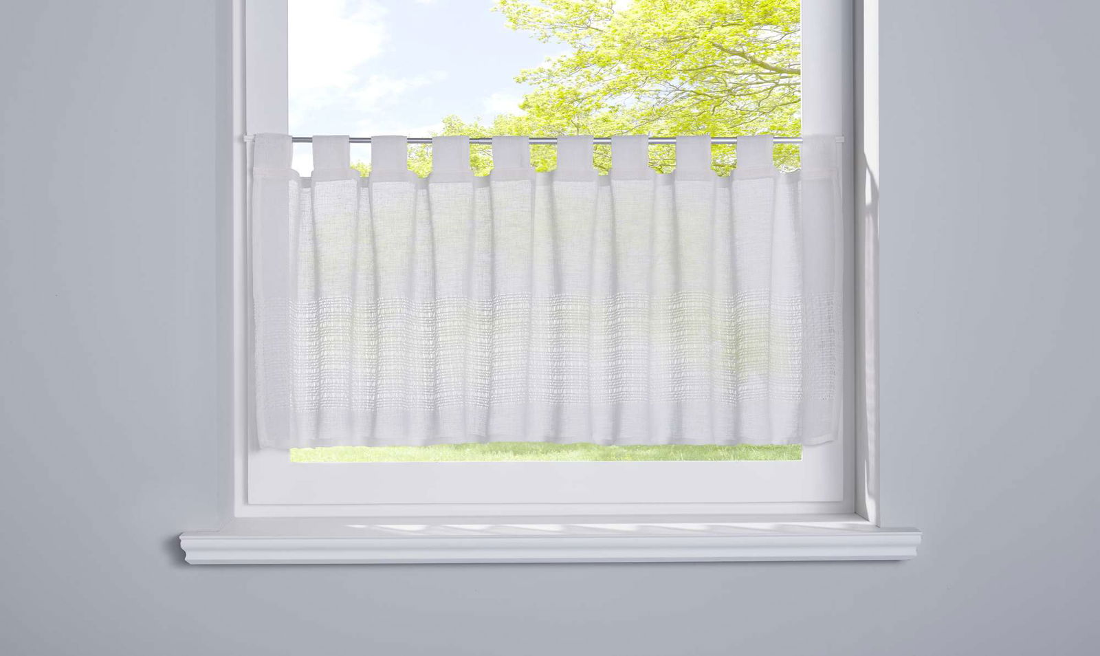 Scheibengardine Voile »Sanremo« Landhaus-Stil Querstreifen Leinen Häkel Optik Netzstruktur Schlaufen 20190341 Creme Scheibengardine Scheibengardine_Voile_Sanremo_Landhaus-Stil_Querstreifen_Leinen_Hakel_Optik_Netzstruktur_Schlaufen_20190341_-_Gardinenbox.de_-_-3689226 | Gardinenbox.de