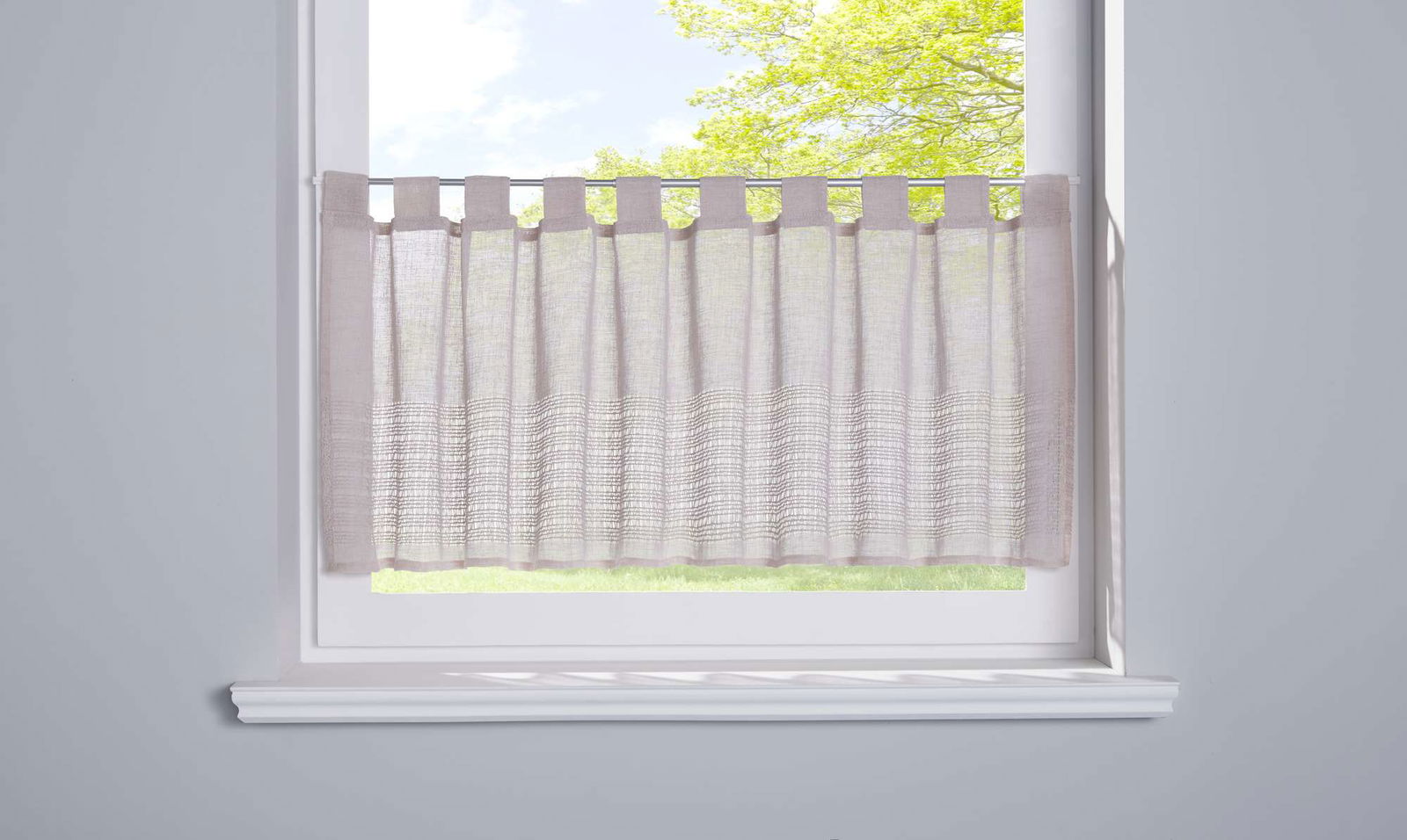 Scheibengardine Voile »Sanremo« Landhaus-Stil Querstreifen Leinen Häkel Optik Netzstruktur Schlaufen 20190341 Coral Scheibengardine Scheibengardine_Voile_Sanremo_Landhaus-Stil_Querstreifen_Leinen_Hakel_Optik_Netzstruktur_Schlaufen_20190341_-_Gardinenbox.de_-_-3689229 | Gardinenbox.de