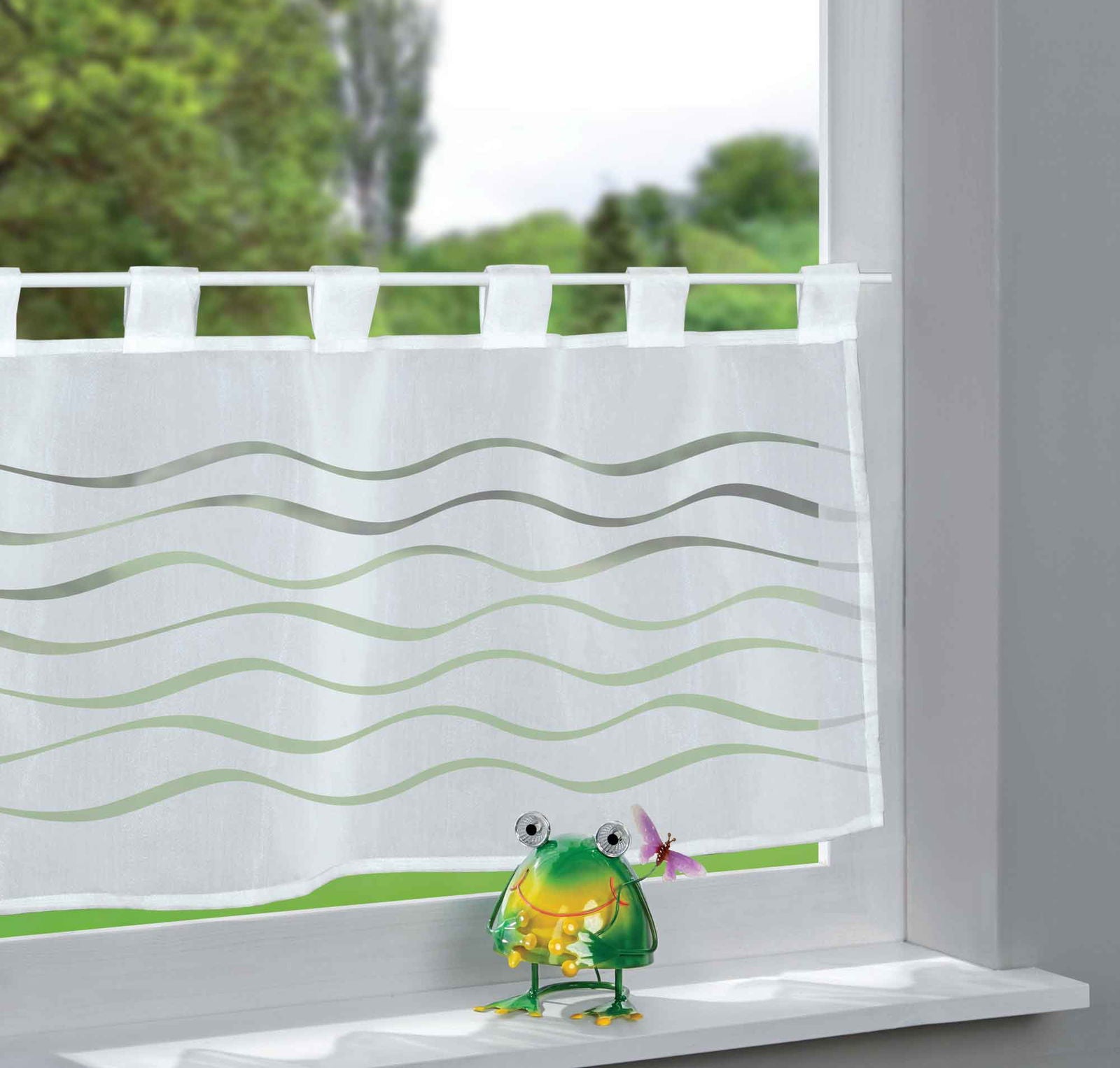 Scheibengardine Voile »Ulm« Ausbrenner Bedruckt Sichtschutz Transparent Küchenfenster 202071 Welle2 HxB 43x100 cm Scheibengardine Scheibengardine_Voile_Ulm_Ausbrenner_Bedruckt_Sichtschutz_Transparent_Kuchenfenster_202071_-_Gardinenbox.de_-_-3689360 | Gardinenbox.de