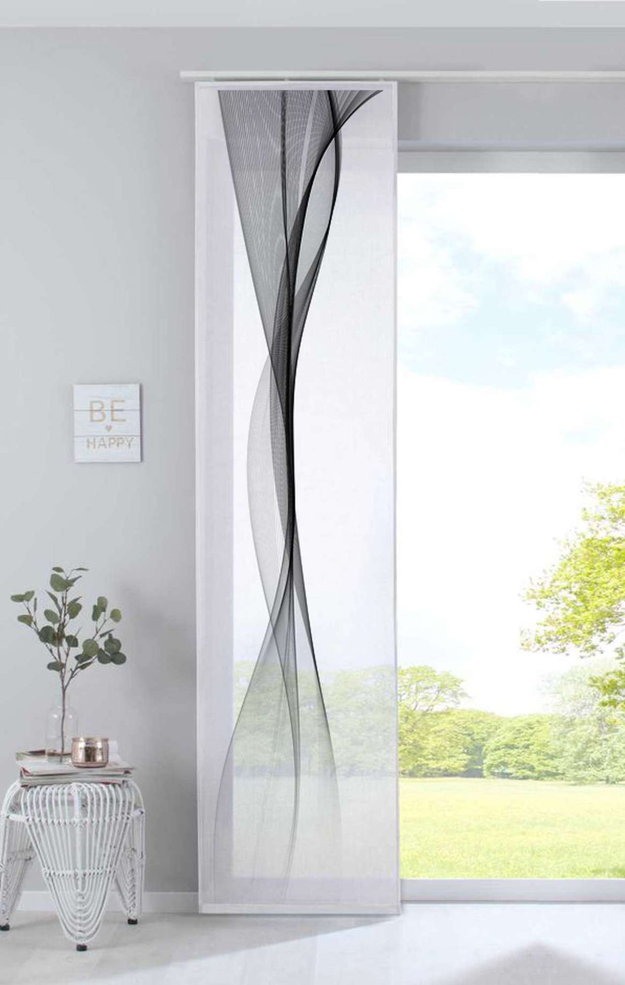 Schiebegardine Flächenvorhang »Izmir« Voile Transparent Paneelwagen Beschwerungsstange 2022400 Welle Schwarz Schiebegardine Schiebegardine_Flachenvorhang_Izmir_Voile_Transparent_Paneelwagen_Beschwerungsstange_2022400_-_Gardinenbox.de_-_-3690122 | Gardinenbox.de