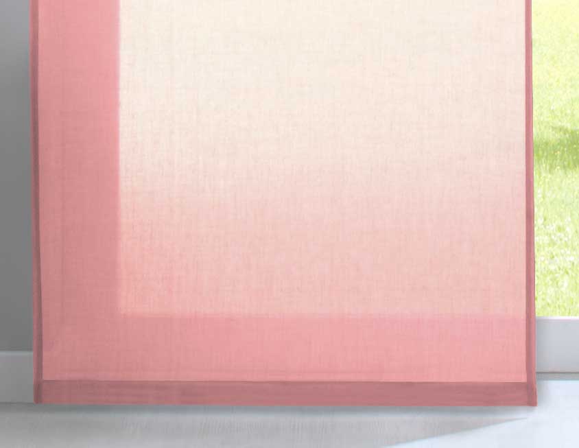 Schiebegardine »Nizza« Baumwoll-Voile Halbvoile Transparent Flächenvorhang mit Paneelwagen und Beschwerungsstange 2019032 - Gardinenbox.de - 