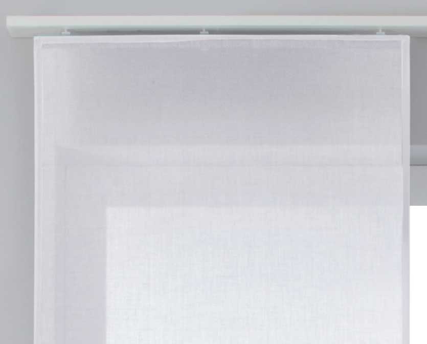 Schiebegardine »Nizza« Baumwoll-Voile Halbvoile Transparent Flächenvorhang mit Paneelwagen und Beschwerungsstange 2019032 - Gardinenbox.de - 