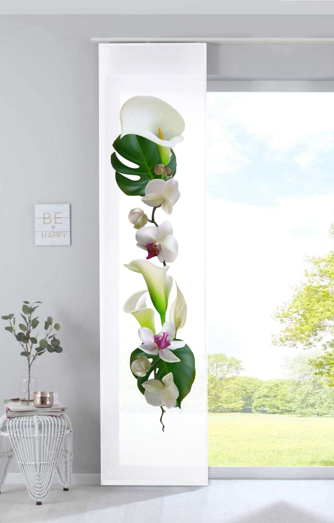 Schiebevorhang Bedruckt Flächenvorhang »Izmir« Microsatin Blickdicht Lichtdurchlässig mit Paneelwagen 2022400B Orchidee Weiß Schiebegardine Schiebevorhang_Bedruckt_Flachenvorhang_Izmir_Microsatin_Blickdicht_Lichtdurchlassig_mit_Paneelwagen_2022400B_-_Gardinenbox.de_-_-3690373 | Gardinenbox.de