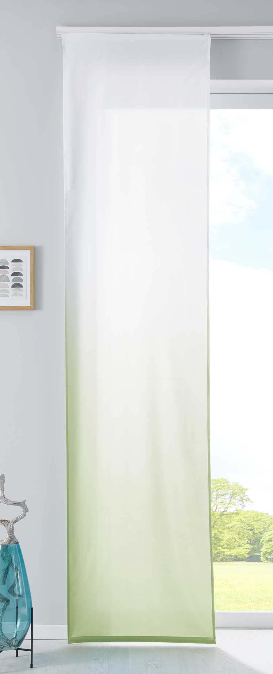 Schiebevorhang Flächenvorhang Blickdicht Farbverlauf Paneelwagen Beschwerungsstange Microsatin Microfaser 85425N Apfelgrün Schiebegardine Schiebevorhang_Flachenvorhang_Blickdicht_Farbverlauf_Paneelwagen_Beschwerungsstange_Microsatin_Microfaser_85425N_-_Gardinenbox.de_-_-3690454 | Gardinenbox.de