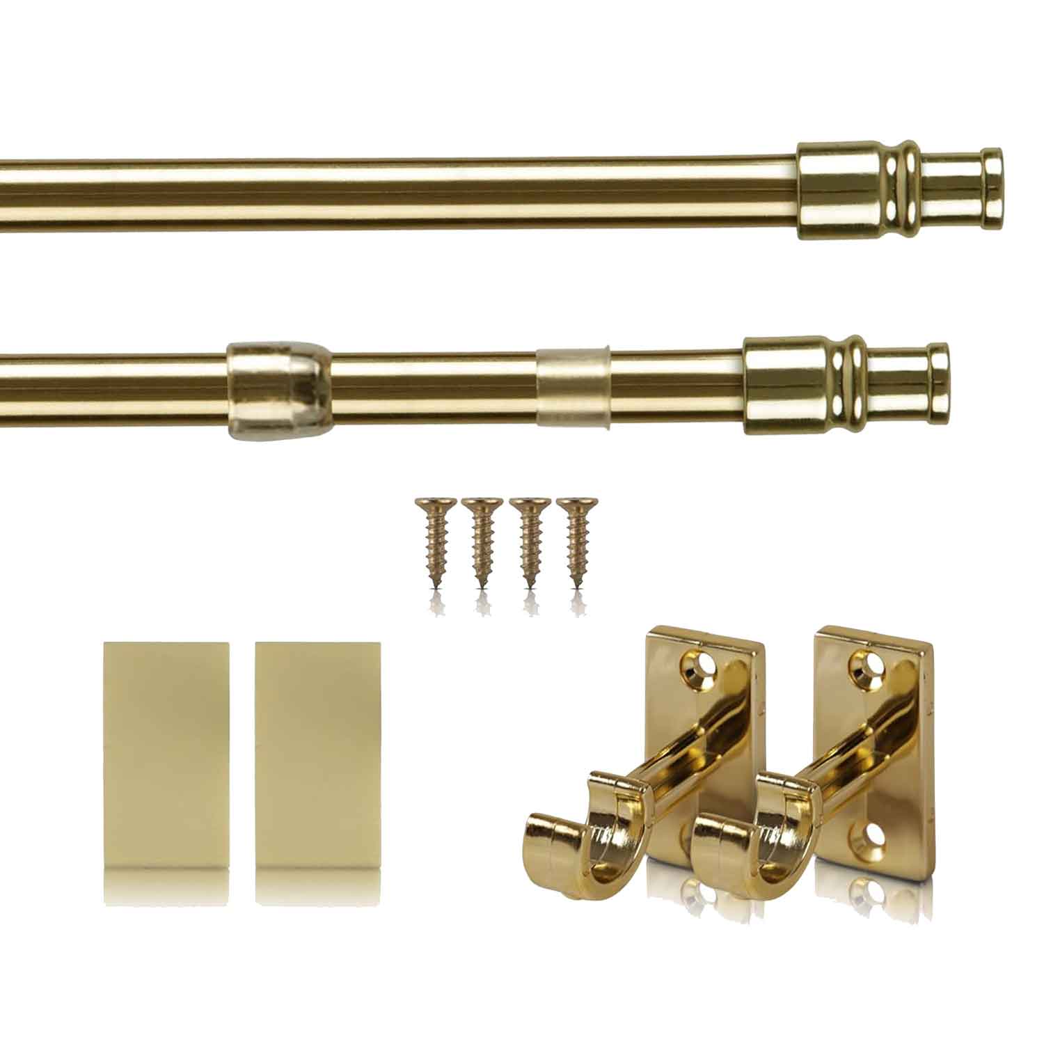 Teleskop Gardinenstange California, 50-90, Gold 3920 - Gardinenbox.de - 