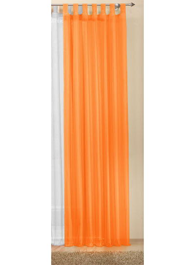 Transparente einfarbige Gardine aus Voile, viele attraktive Farben 61000 Orange Gardinenschal Transparente_einfarbige_Gardine_aus_Voile_viele_attraktive_Farben_61000_-_Gardinenbox.de_-_-3692435 | Gardinenbox.de
