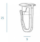 Universal mit F-Haken für Vorhangbefestigung - 100 Stück, 11x9mm Kopf, 25mm Höhe, Kunststoff, Weiß 410 Gardinen Zubehör Universal_mit_F-Haken_fur_Vorhangbefestigung_-_100_Stuck_11x9mm_Kopf_25mm_Hohe_Kunststoff_Weiss_410_-_Gardinenbox.de_-_-3692893 | Gardinenbox.de