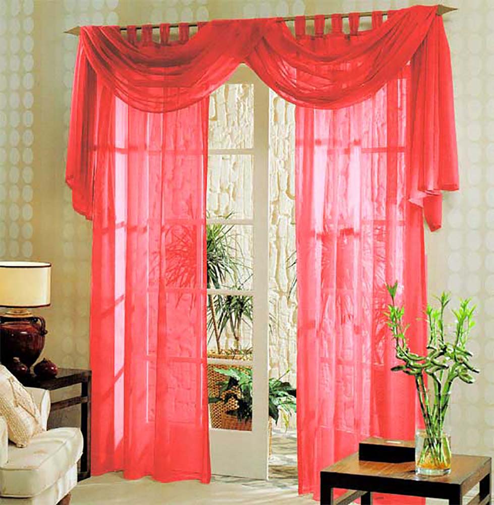 Voile komplett GARDINEN SET 3tlg. 60999 Rot Gardinen Set Voile_komplett_GARDINEN_SET_3tlg._60999_-_Gardinenbox.de_-_-3693550 | Gardinenbox.de