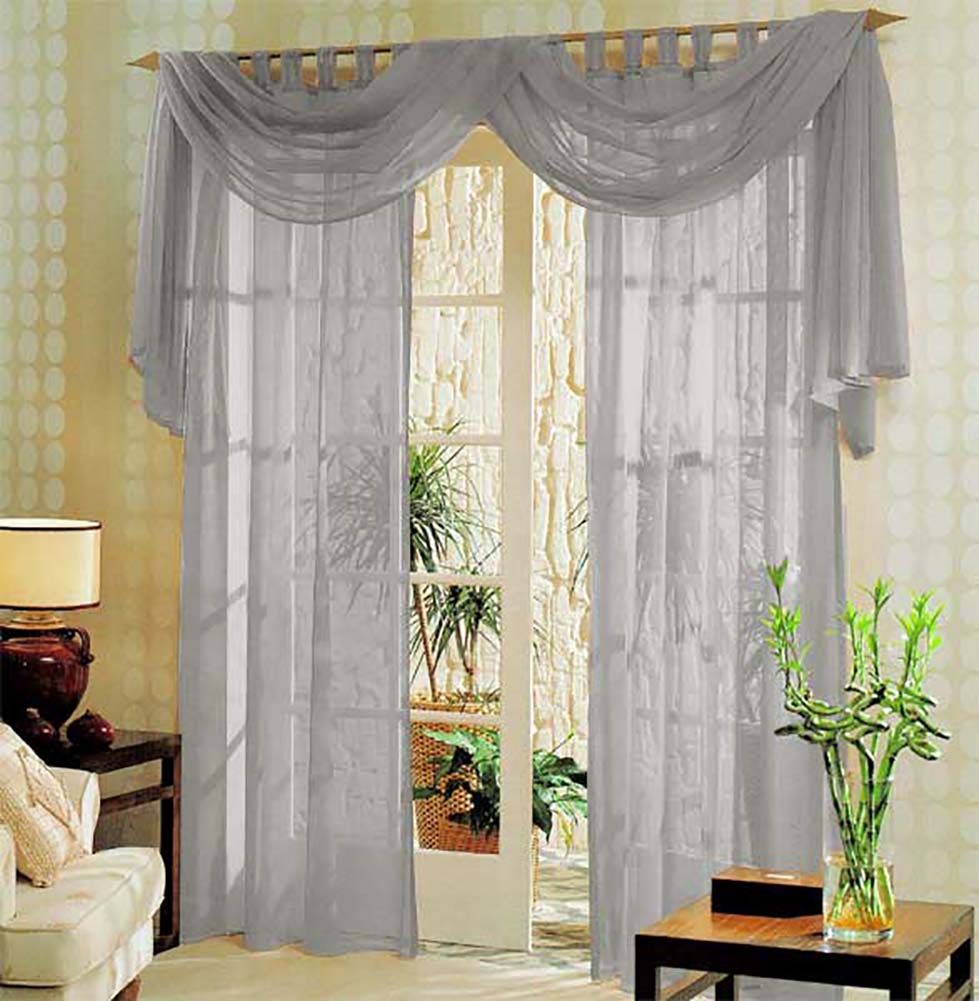 Voile komplett GARDINEN SET 3tlg. 60999 Grau Gardinen Set Voile_komplett_GARDINEN_SET_3tlg._60999_-_Gardinenbox.de_-_-3693559 | Gardinenbox.de