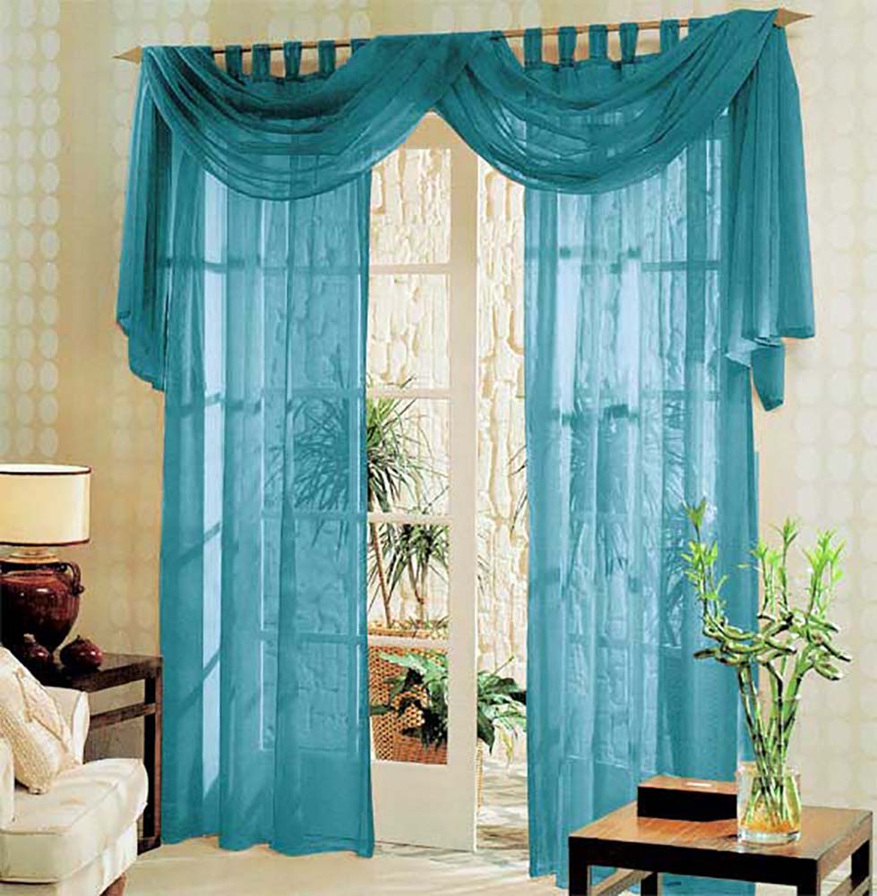 Voile komplett GARDINEN SET 3tlg. 60999 Türkis Gardinen Set Voile_komplett_GARDINEN_SET_3tlg._60999_-_Gardinenbox.de_-_-3693570 | Gardinenbox.de