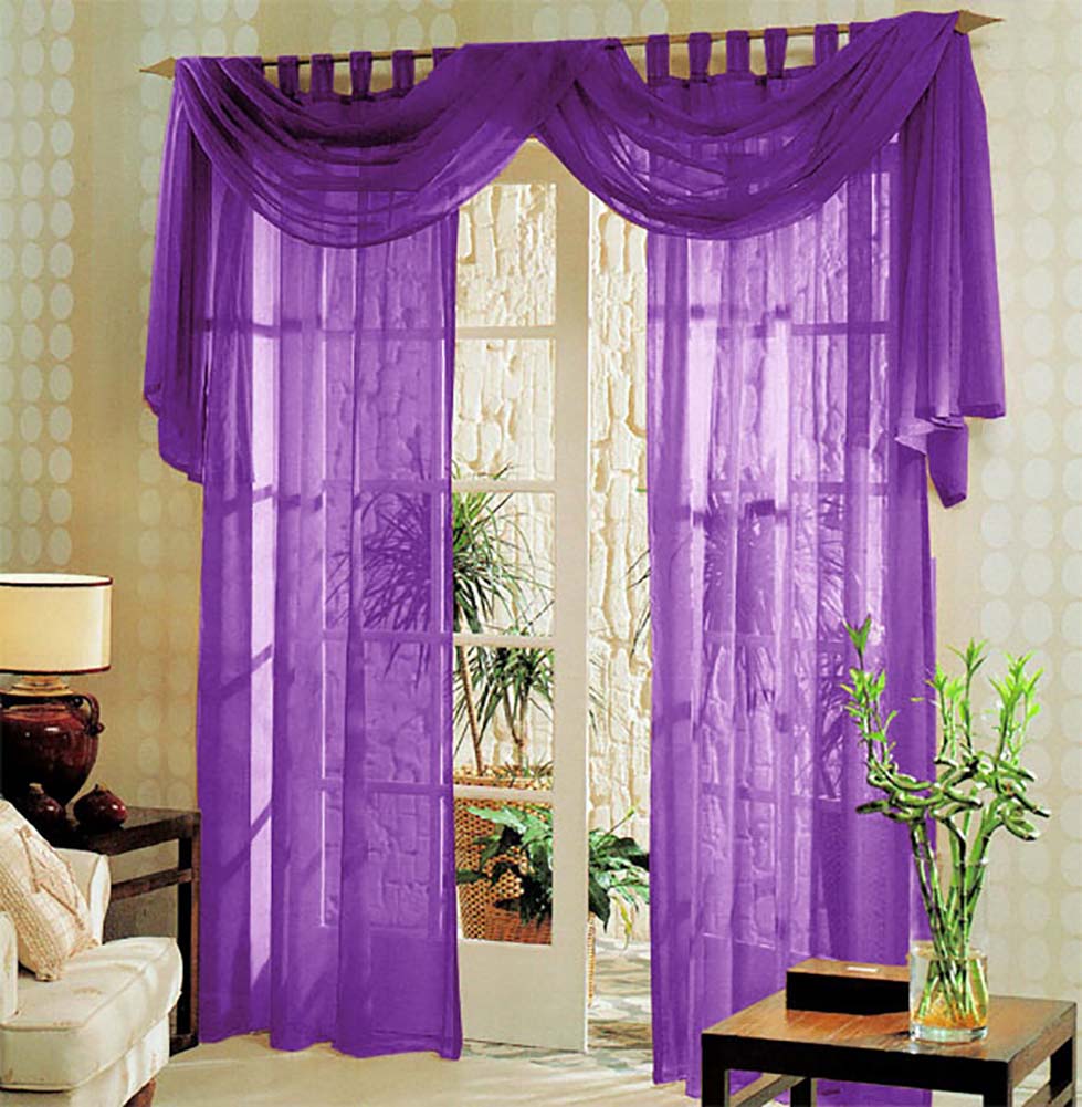 Voile komplett GARDINEN SET 3tlg. 60999 Lila Gardinen Set Voile_komplett_GARDINEN_SET_3tlg._60999_-_Gardinenbox.de_-_-3693582 | Gardinenbox.de